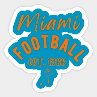 Miami Football Vintage Style Sticker